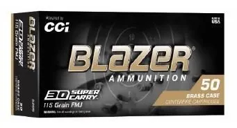 CCI 5205 30 Super Carry 115 Grain FMJ 4 in Brass Case 50 Rounds - CCI - 30 SUPER CARRY for sale at Smoke Wagon Firearms