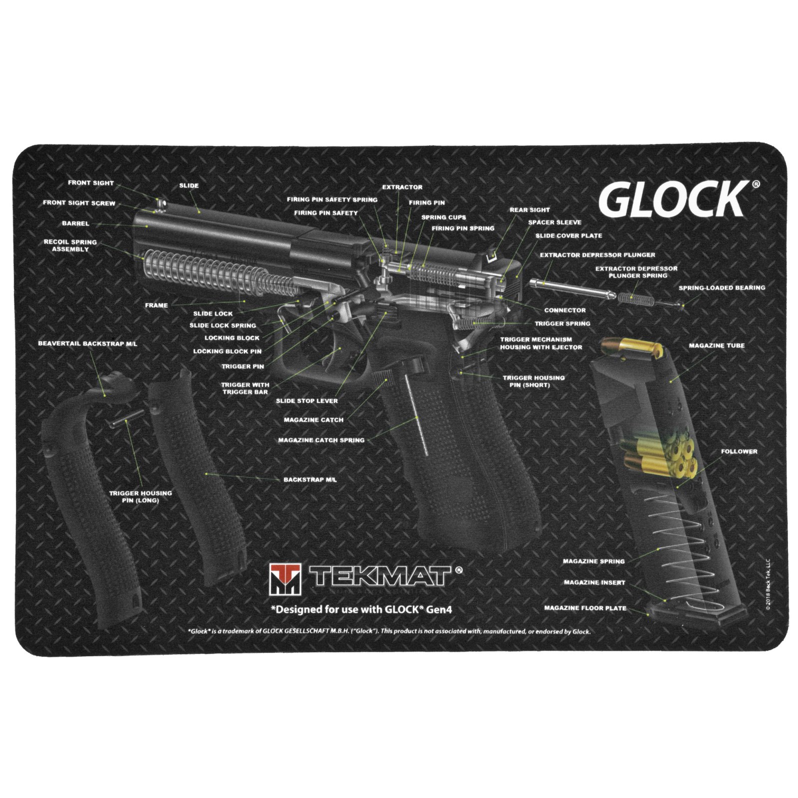 Buy TekMat Glock 17 Gen4 Armorer's Mat 11x17 3D Cutaway Oil Resistant online