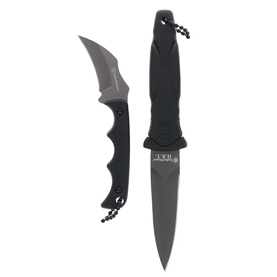 Smith & Wesson 1188453 Boot Knife 3.25in 3Cr Steel Black Rubber Handle - BTI