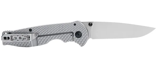 SOG Flash FL Stonewashed 3.44" Clip Point Stainless Steel Knife - SOG