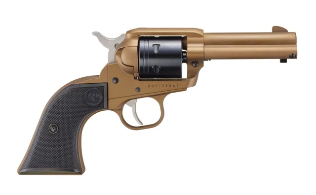 Buy Ruger 2054 Wrangler Revolver, 22 LR, 6-Round Capacity, 3.75" Barrel, Burnt Bronze Cerakote Finish, Black Checkered Polymer Grip online