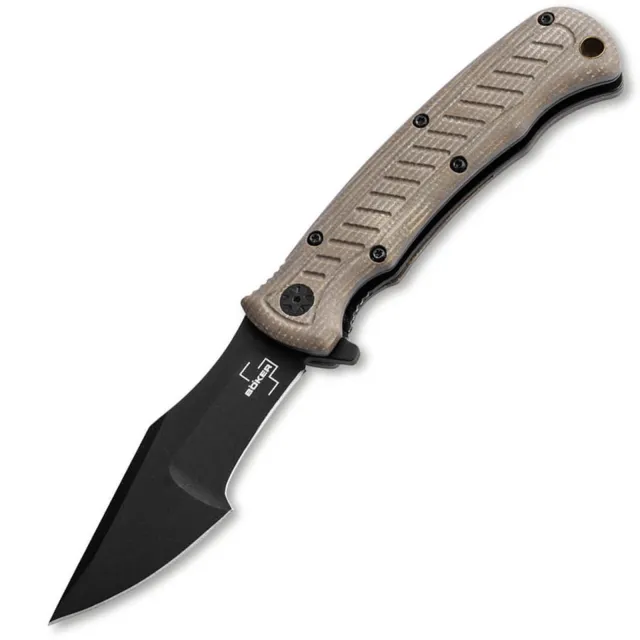 Boker Micro Tracker 3.8 Harpoon Micarta Brown Knife - Boker
