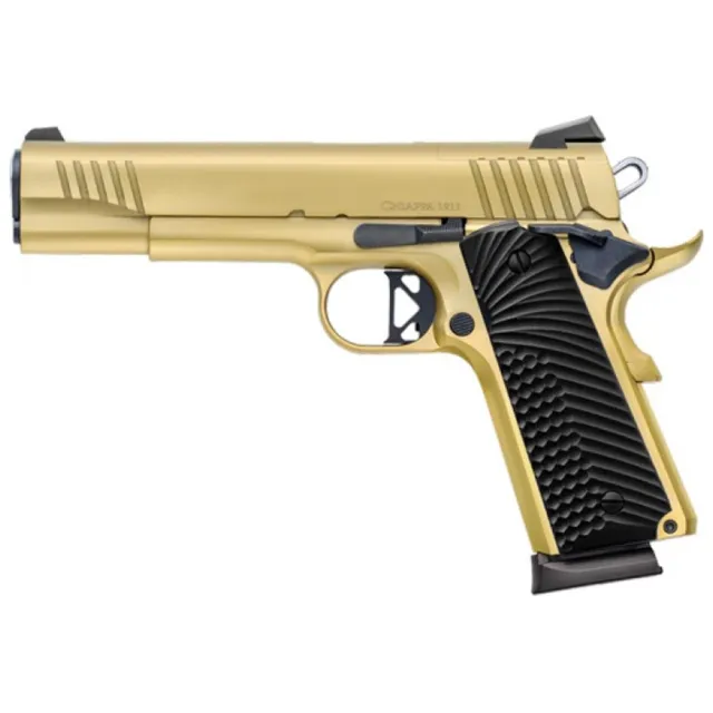 Chiappa 1911 Superior Grade Pistol 38 Super 5 in. Gold w/FO Sights&RMR/RMS Plate 10rd