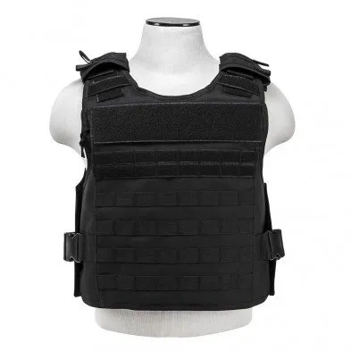 NcStar PLATE CARRIER VEST BLACK MED-2XL W/ 2 EXTER...