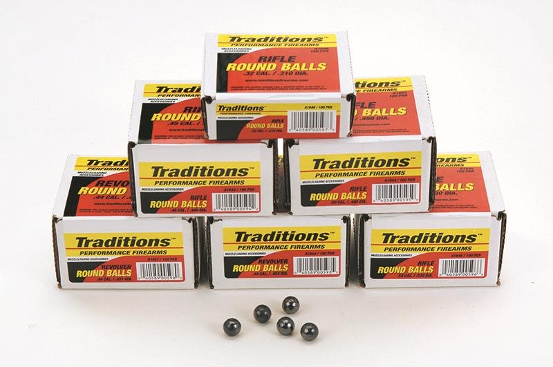 Traditions A1647 Revolver 44 Cal Lead Ball .451 Dia 140 gr 100 - Traditions Performance Firearms - 44 Cal