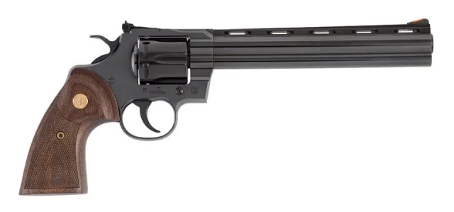 Colt Python BP8WTS 357MAG 8" Blued Walnut Gold Medallion - Colt - 357 Magnum | 38 Special