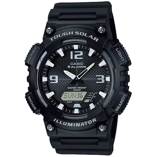 Casio AQS810W-1AVCF Solar-Powered Analog-Digital Watch Water-Resistant - Casio