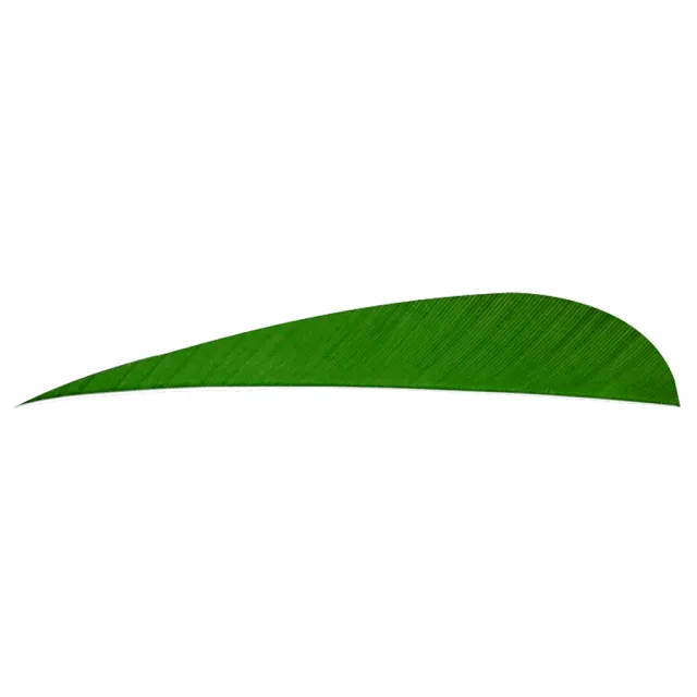 Trueflight 11506 Parabolic Feathers Green 4" RW 100 Pack - Trueflight