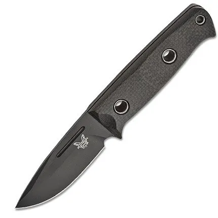 Benchmade 165BK Mini Bushcrafter CPM-CruWear Blade Carbon Fiber Handle - Benchmade