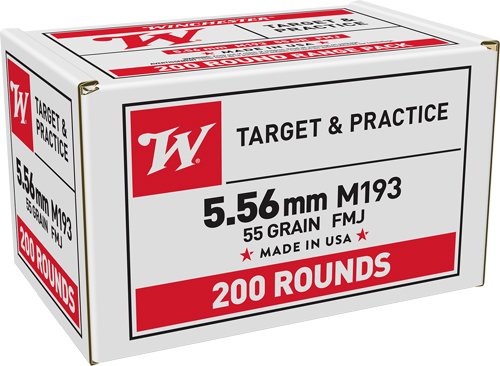 Winchester USA VM193200 5.56 NATO Full Metal Jacket 55 Grain 200 Rounds - Winchester - .223 Remington