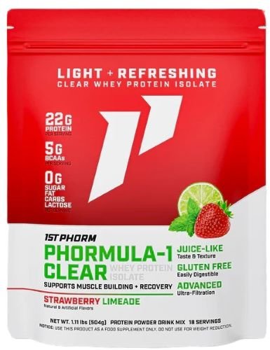 1st Phorm Phormula-1 Clear Protein Powder Strawberry - 1ST PHORM