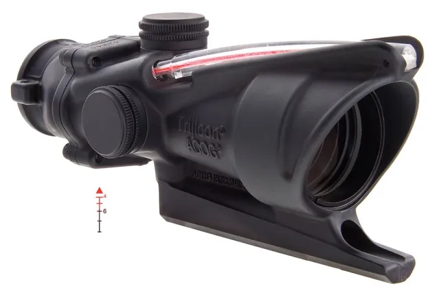 Trijicon 100213 ACOG Black Hardcoat Anodized 4x32mm Illuminated Red Tri... - Trijicon - 32MM