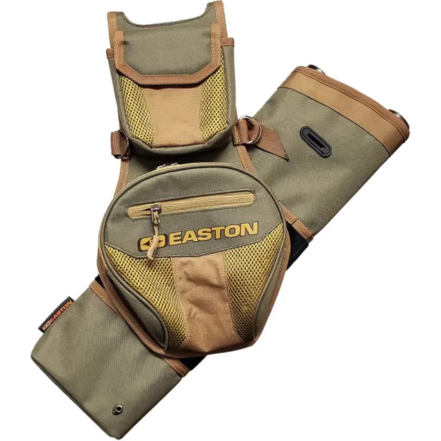 Easton 631428 Flipside 4-Tube Hip Quiver Ranger Green, Dual-Handed Use - Easton