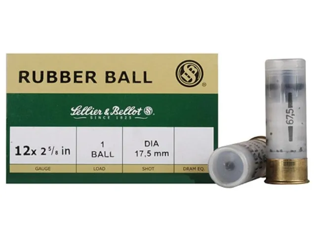Buy Sellier & Bellot SB12RBA 12 Gauge 2.75" Rubber Ball Ammo 25/Box online