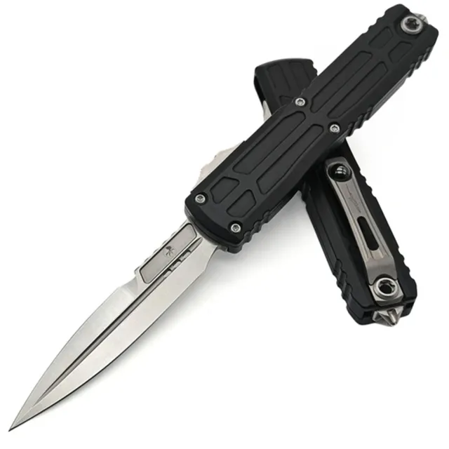 Microtech Ultratech G3 ZBP 3.55 In Bayonet Stonewash Black AL Handle - MICROTECH