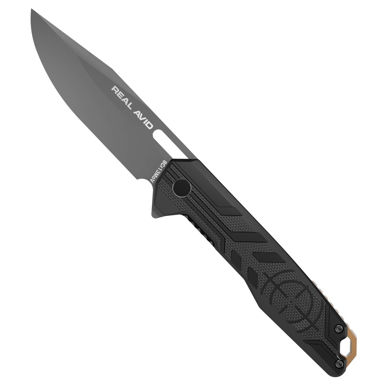 Buy Real Avid AVRAV7 RAV-7 EDC 3.25" Drop Point Knife Black G10 Handle online