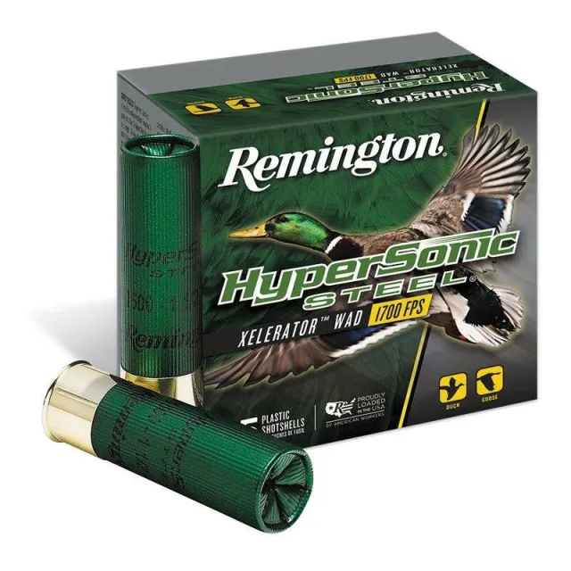 Remington HyperSonic Steel Waterfowl 12 Gauge 3" 1 1/4 oz 2 Shot 25 Per Box/ 10 Cs - Remington Arms Company, LLC