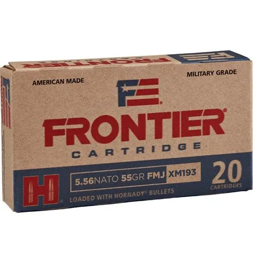 Hornady Frontier 5.56 NATO 55gr FMJ 150 Count Box Military Grade - Hornady Manufacturing Company - 5.56 NATO for sale at Smoke Wagon Firearms