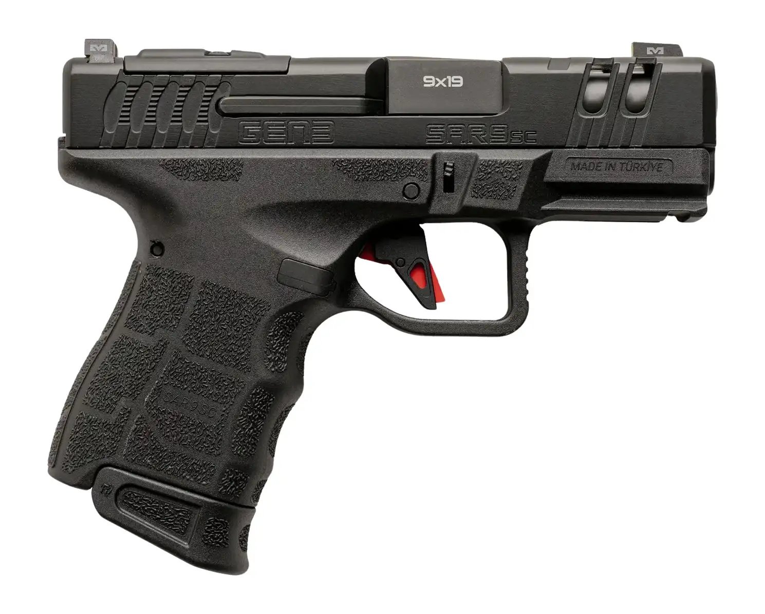 SAR SAR9SCG3BL10 9mm 10Rd Black Subcompact Tactical - SAR - 9mm