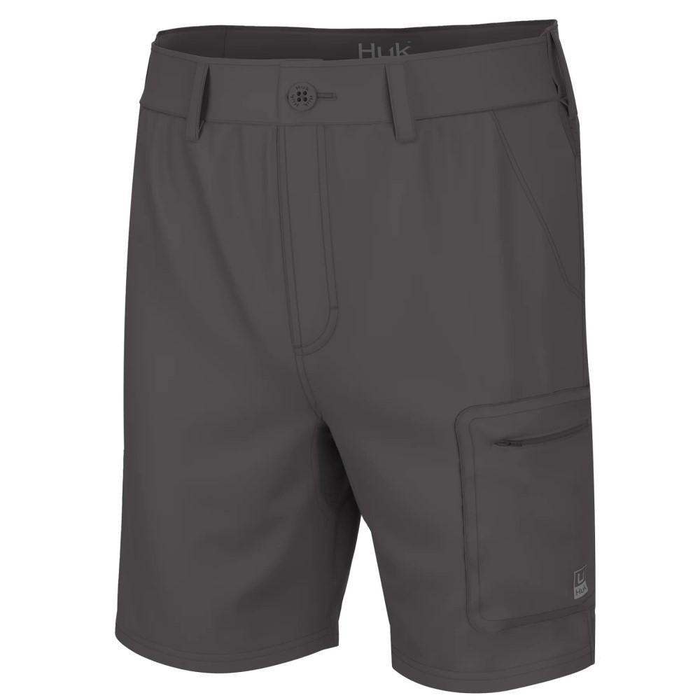HUK H2000173-010 Men's Next Level 7" Fishing Shorts, Iron, XXL - Marolina DBA HUK