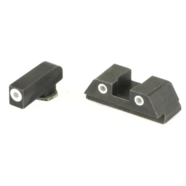 AmeriGlo For Glock Classic Style 3 Dot Grn Trit Whit Outlin FrntRear Sghts - Ameriglo