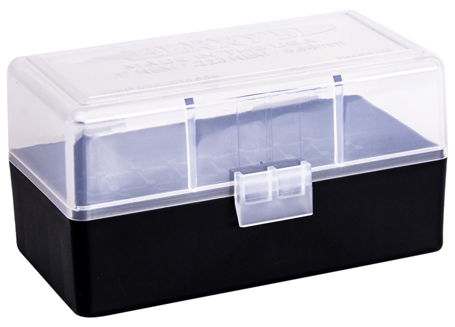 Berry's Ammo Box #405 - .223 Rem./5.56mm 50/rd Clear/Black - Berry's Mfg