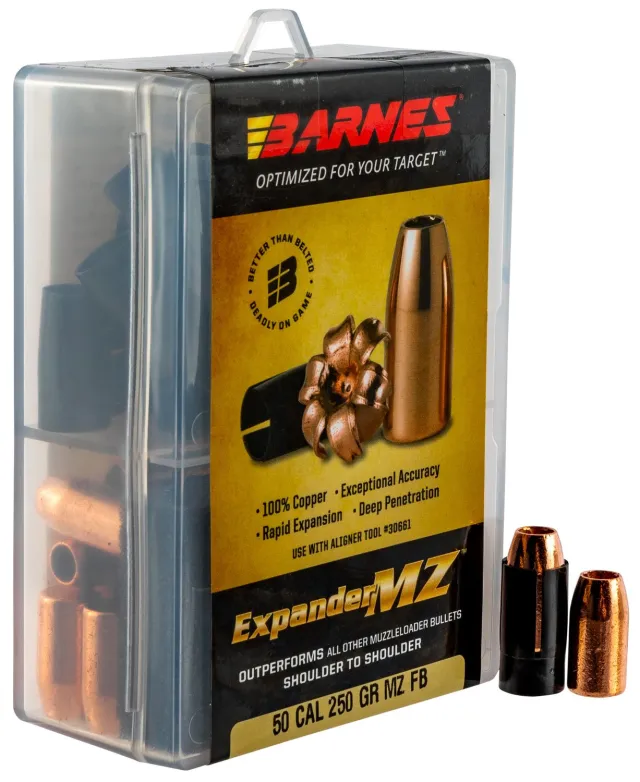 Barnes 30577 Expander MZ .50 Cal 250 Grain Hollow Point 24 Count - Browning - 50