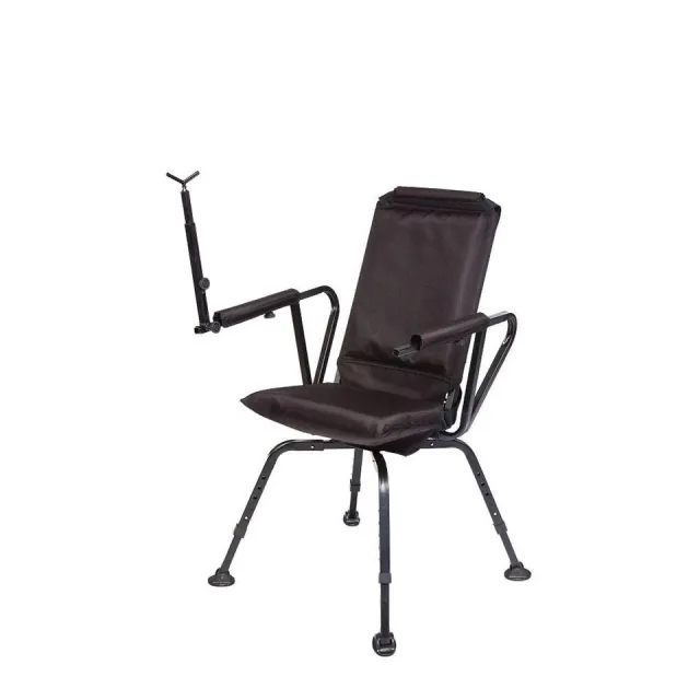 BenchMaster BMSSSC Sniper Seat 360 Shooting Chair Black Steel 360° Rotation - Altus Brands Llc - Pro-Ears