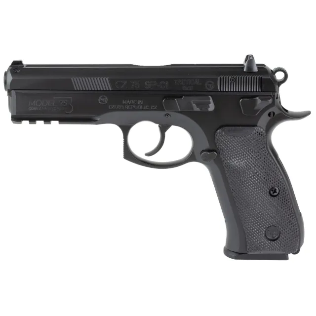 CZ 75 SP-01 Tactical 50th Anniversary Elite Pistol 9 mm 4.6 in. Black w/Ambi Decocker 10 rd. - CZ-USA - 9mm