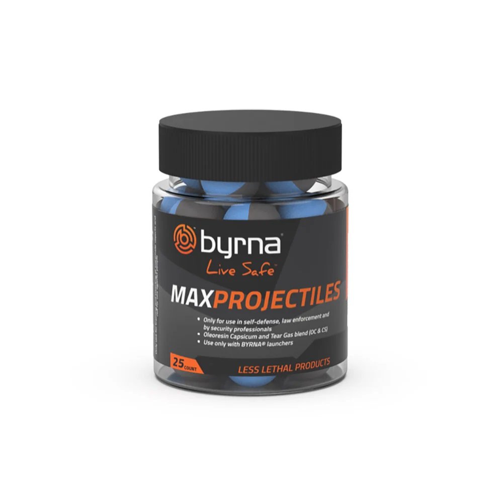 Byrna 810042110786 .68 Cal Max Projectiles, 25 Count Tub - Byrna Technologies - .68