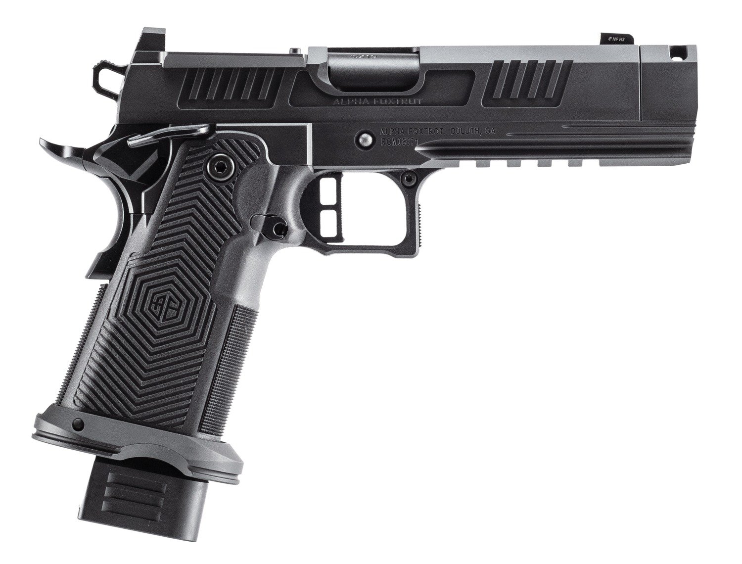 Alpha Foxtrot AF1911-Romulus 9mm 4.25" Comp Threaded DLC Black - Alpha Foxtrot - 9mm
