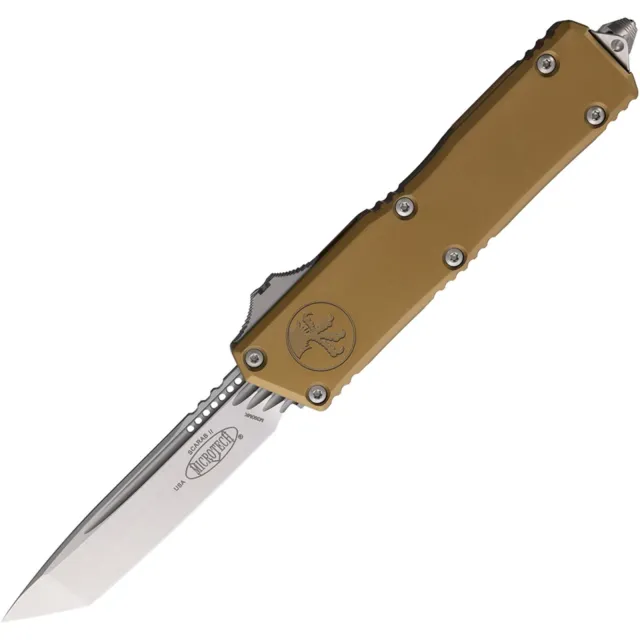 MICROTECH Scarab II G3 3.97 In TNT Stonewash Standard Tan ALU HNDL - MICROTECH for sale at Iron and Lace