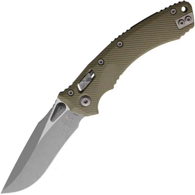 Microtech Amphibian 3.9 In Ram-Lok Fluted APOC OD Green G-10 - MICROTECH for sale at Iron and Lace