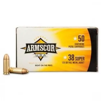 Armscor Fac38super1n USA 38Super 125Gr Full Metal Jacket 50 PER Box/20 Case