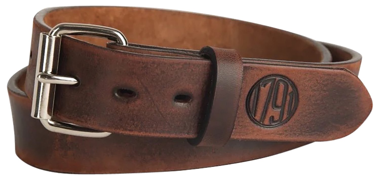 1791 Gunleather BLT-01-38/42-VTG-A Gun Belt, Vintage Brown, Size 38/42 - 1791 Gunleather