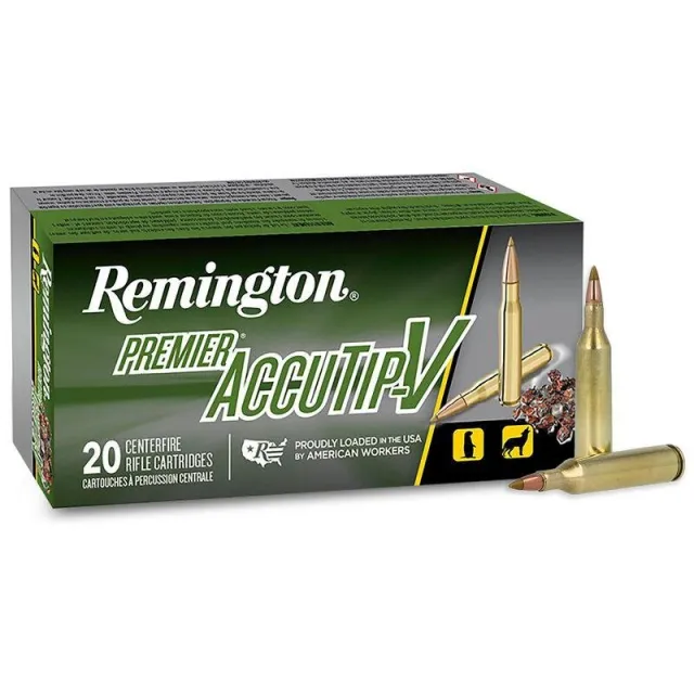 Remington Premier AccuTip 17 Remington, 20-Grain AccuTip-V Centerfire Rifle Ammo, 20 Rounds - Remington Arms Company, LLC - .17 REM