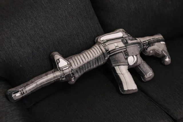Caliber Gourmet Assault Rifle Pillow 18x18in Polyester Throw - Caliber Gourmet