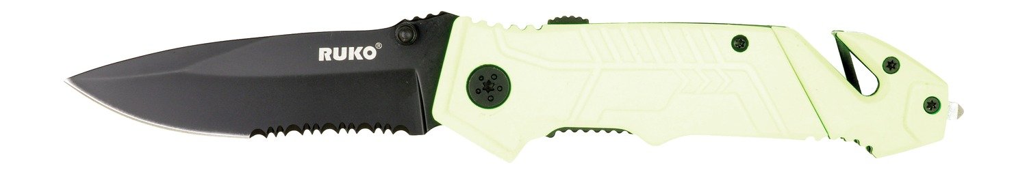 RUKO RUK0144SHG 440A 3.25in HiViz Green Folding Knife - RUKO
