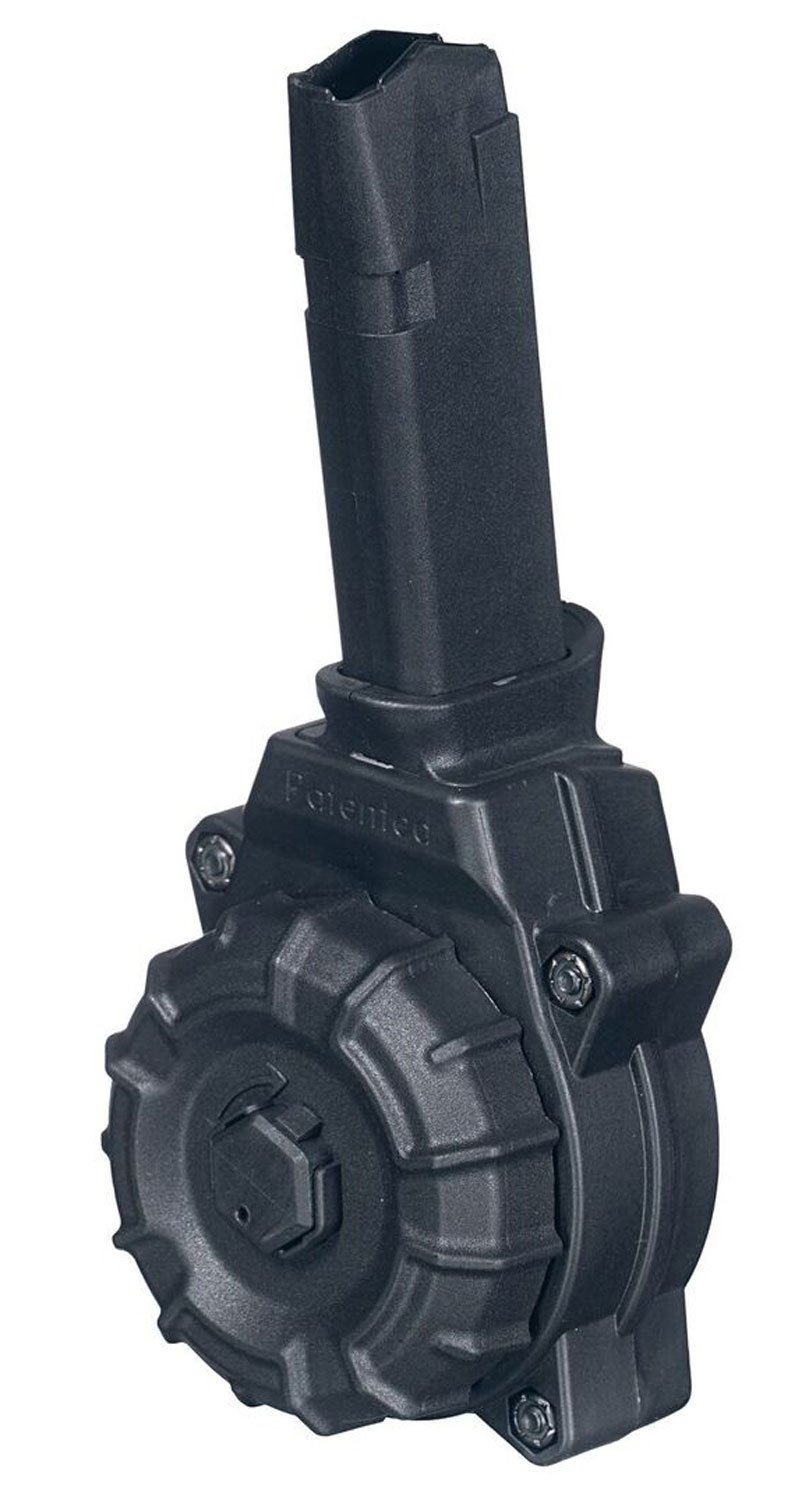 ProMag DRMA35 Glock 48, 43X 9mm 30-Round Drum Magazine - DuPont Zytel Polymer, Full-Length Steel Insert, Heat-Treated Stainless Spring, USA-Made - Pro-Shot Products - 30RD
