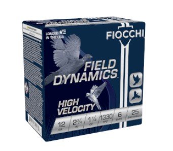 Fiocchi 12GA 2-3/4" 1-1/4 oz. #6 High Velocity Shotgun Ammo - Fiocchi - 12 Gauge