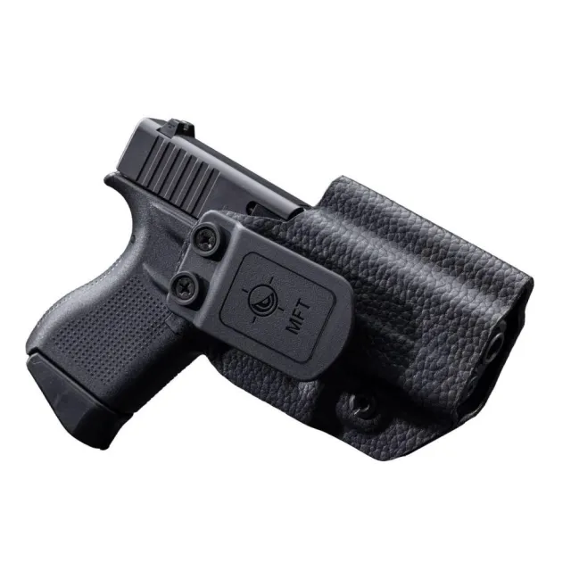 Mission First Tactical H3-GL-3-BLK2 Hybrid Holster Glock 43/43X Black Leather - Mission First Tactical