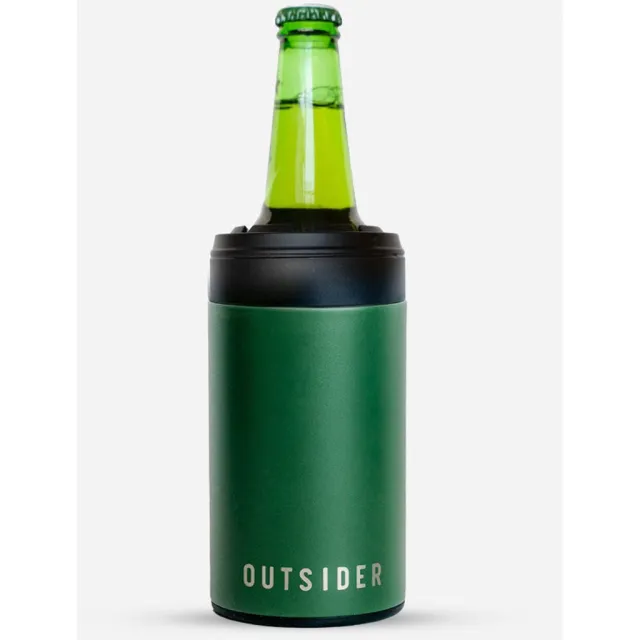 Outsider The PM Can Cooler Green Insulated 12oz Slim Neoprene - Outsider