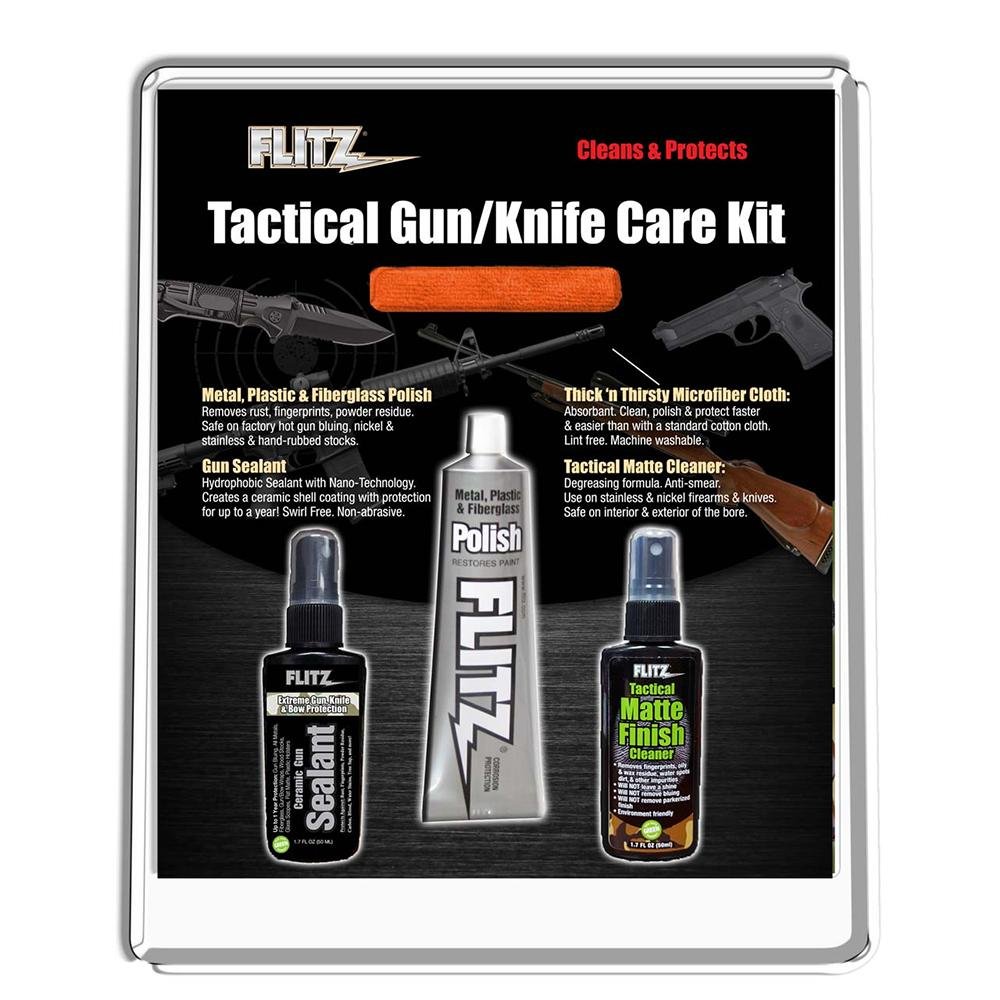 Flitz 41502 Tactical Gun/Knife Care Kit with Polish, Cleaner, Sealant - Flitz International Ltd