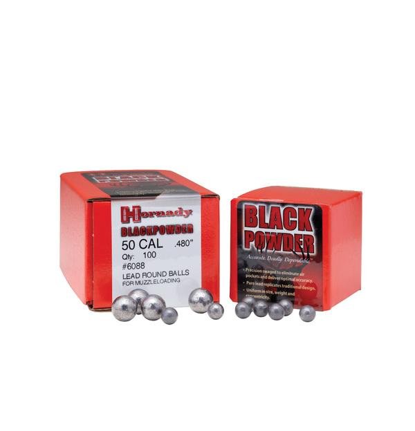 Hornady 6095 54 Cal .520 in Lead Round Balls 100/Box - Hornady Manufacturing Company - 54 CALIBER