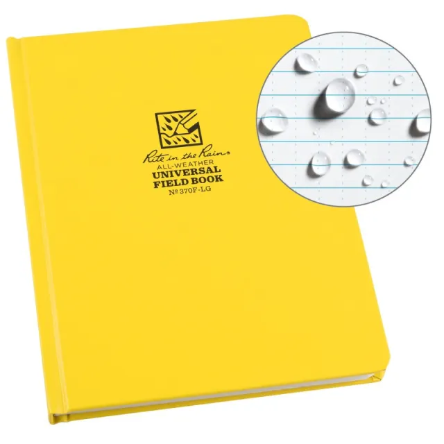 Rite in the Rain Fabrikoid Hard Cover Book 6 x 8 Yellow - Rite in the Rain