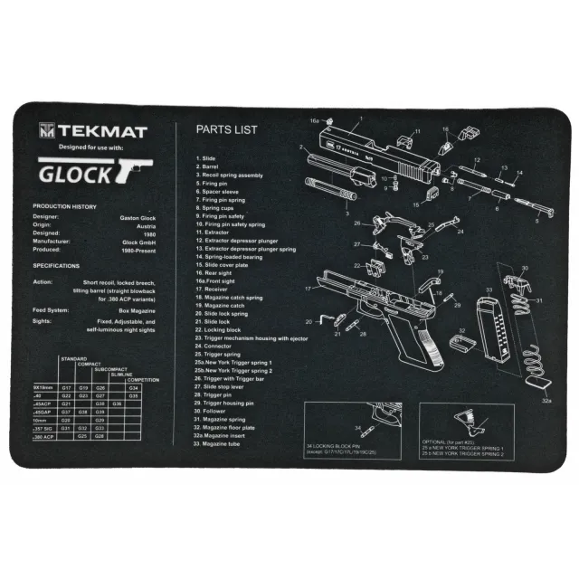 Buy TekMat TEK-R17-GLOCK Cleaning Mat 11" x 17" 1.00" online
