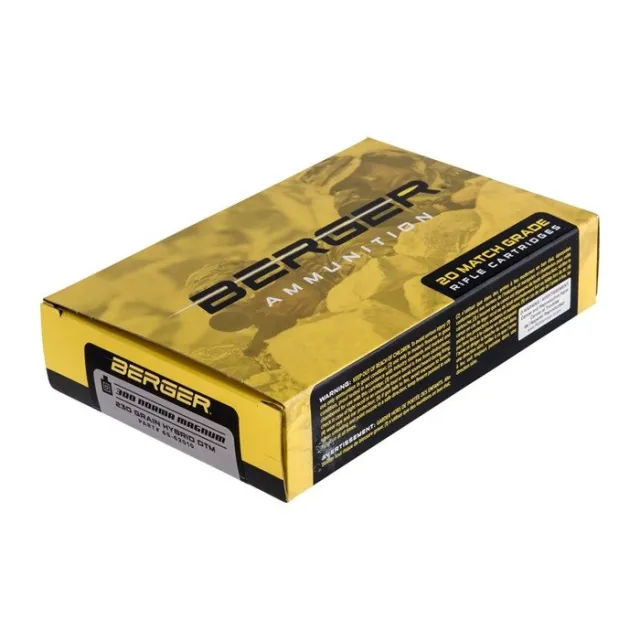 Berger 62010 300 Norma Magnum 230gr Hybrid OTM Ammo 20/Box - Berger Bullets - 300 NORMA