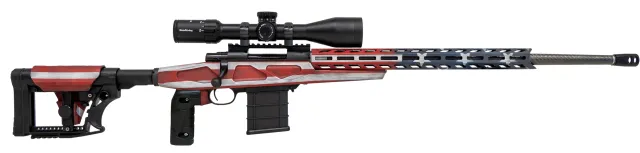 Buy HOWA HCRA25CRUSAMDT M1500 APC American Flag 25 CREEDMOOR 24" American Flag Cerakote Rifle online