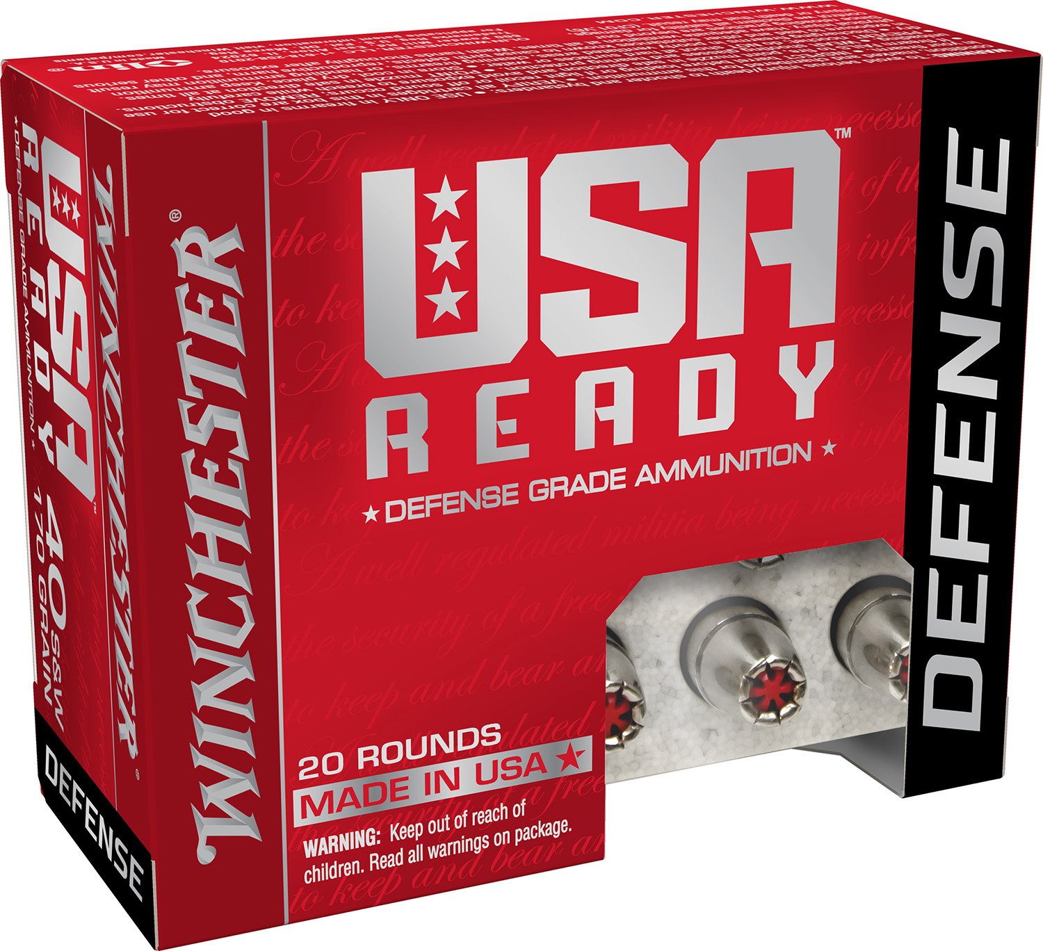 Winchester RED40HP 40 S&W 170 Grain Hollow Point 20 Round Box - Winchester - 40 S&W