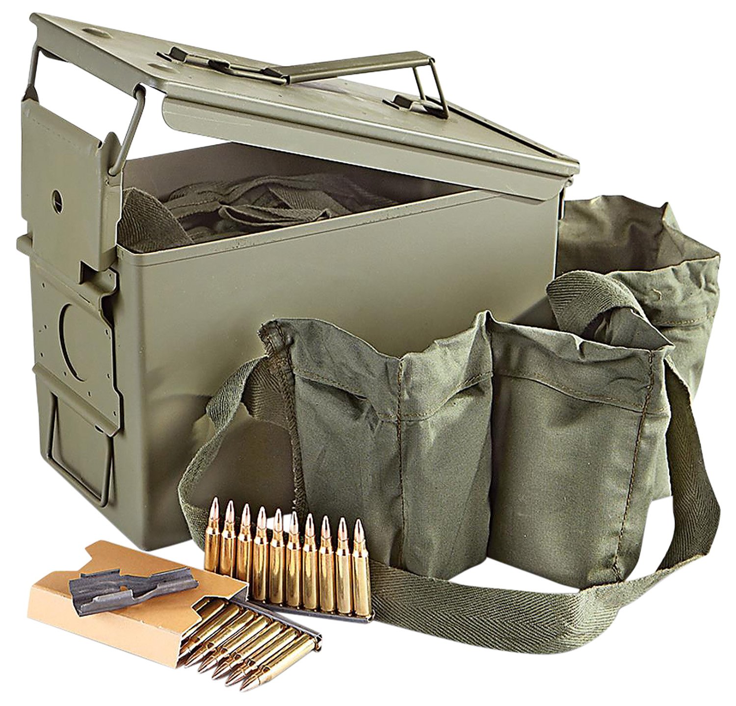 Buy PMC 223A 55Gr FMJ Ammo 840 Rds in M2A1 Can with Bandoleers online